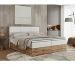 Boxspringbett, Doppelbett mit bettkasten und Multipocket-Matratze, Polsterbett mit