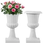 VEVOR Blumenspindel aus Kunststoff, 25x42 cm, 2er-Pack, Pflanzpokal. Pflanzk&uuml;bel,