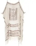 Boho Poncho, Leichtes Oversize Boho Cape - Wei&szlig;, Damen, Baumwolle, Jacken, M&auml;ntel &