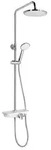 Aqualine MARCO Duschs&auml;ule mit Armatur, wei&szlig; - Wei&szlig;/Silber