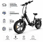 Literider 2.0 20 Zoll Fat E-Bike Tiefeinsteiger 250W, 48V 13,5Ah Akku, bis 90 km,