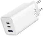 Wandladeger&auml;t GaN 2xUSB-C + USB-A Vention FAAW0-EU 2,4A PD 65W/30W/30W wei&szlig; - Wei&szlig;