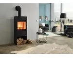 Kaminofen Haas & Sohn Inzell easy Stahl schwarz 6 kW mit Holzfach - Schwarz