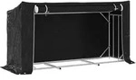 vidaXL Brennholzregal mit Regenschutz 200,5x60,5x110,5 cm - Schwarz