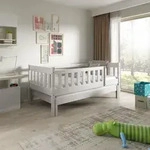 Masseno Kinderbett STELLA 80x160 cm mit Rausfallschutz, Doppelbett f&uuml;r M&auml;dchen und
