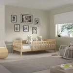 Masseno Kinderbett ELSA 80x160 cm mit Rausfallschutz, Einzelbett f&uuml;r M&auml;dchen und