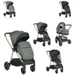 Cangaroo Kinderwagen 2 in 1 Hydra Babywanne Sportsitz Fu&szlig;abdeckung Moskitonetz gr&uuml;n