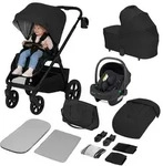 Lionelo Kinderwagen Carmine 3in1 mit Autositz i-Size, Babywanne & Buggy, GravelTech