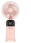 Xlayer Handventilator klappbar/wiederaufladbar mit Smartphonehalterung - Rosa