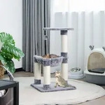 COSTWAY Kratzbaum 64cm klein, Katzenbaum mit gem&uuml;tlicher H&auml;ngematte & gro&szlig;em