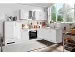 Winkelk&uuml;chenzeile mit Elektroger&auml;ten White Premium Lack Wei&szlig; 310 cm - Wei&szlig;