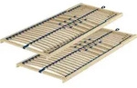 70.32-08 FV DP Federholzrahmen Lattenrost 80x200 cm Kopfteil verstellbar Doppelpack