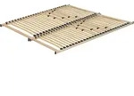BELIANI Lattenrahmen Pappelholz Metall 90 x 200 cm 24 Federleisten f&uuml;r Einzelbett