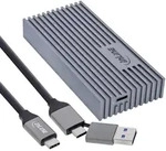 InLine 00031J, SSD-Geh&auml;use, M.2, M.2, SATA, 40 Gbit/s, USB Anschluss, Grau