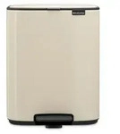 Brabantia Bo Pedal Bin, 12 l, Rechteckig, Stahl, Beige, Terrasse, 292 mm - Beige