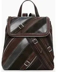 Stilvoller brauner Damenrucksack mit praktischen F&auml;chern und Riemen - Braun