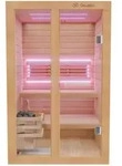 Dewello Finnische Sauna TOFINO 120x140 Kabine aus Hemlock Tannenholz mit 3,5 kW
