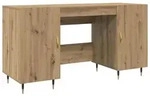 vidaXL Schreibtisch Artisan-Eiche Holzwerkstoff 140 x 50 x 75 cm - Beige