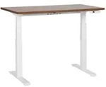 BELIANI Schreibtisch Braun & Wei&szlig; Melamin 120x72cm Elektrisch H&ouml;henverstellbar