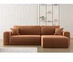 Kaiser M&ouml;bel Ecksofa mit Schlaffunktion L-f&ouml;rmiges Sofa,Capri Stoff Poso Kupfer