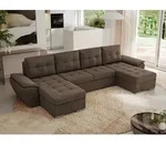 MKS MEBLE Sofa mit Schlaffunktion - Wohnlandschaft u form - Ecksofa mit