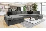 MIRJAN24 Ecksofa Bergen mit Bettkasten, Regulierbare Armlehnen, U-Form Schlafsofa vom