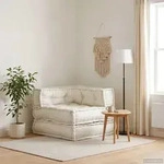 vidaXL Modulares Sofaelement Creme 70x70x54 cm Stoff - Creme