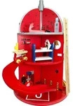 Teamson Kids Feuerwehrstation aus Holz Spielset mit 24 Figuren Farbenfrohes Abenteuer