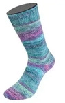 Lana Grossa - Cosy Socks Dream 0255 blaugrau petrol t&uuml;rkis blauviolett rotviolett