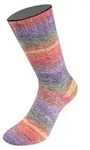 Lana Grossa - Cosy Socks Dream 0251 terrakotta senf dunkelgrau blauviolett lila