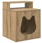 vidaXL Katzenhaus Kunsthandwerk Eiche 42,5 x 40 x 53,5 cm - Braun
