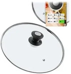 KADAX Topfdeckel "Barletta", Universaldeckel aus Glas mit Schwarzmatt griff, 30 cm