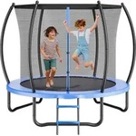 VEVOR Outdoor Trampolin Bodentrampolin 244 x 244 cm mit Sicherheitsnetz & verdickter