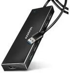Axagon HUE-F7A 7x USB 3.2 Gen 1 ALU FLAT hub micro power IN 1m USB-A, USB 3.2 Gen 1