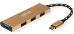 ROLINE GOLD USB 3.2 Gen 1 Hub, 4fach, Typ C Anschlusskabel