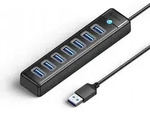 Orico Pw7U-U3 Hub 7X Usb-A 3.0 + Usb-C 5V/3A 1M - Schwarz - Schwarz