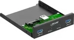 InLine 33456C, 8,89 cm (3.5"), I/O ports panel, Schwarz, Metall, 10 Gbit/s, VL822