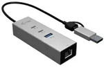i-tec USB-C/USB-A Metal HUB 3 (2x USB-C, 1x USB-A) Port + 2.5GLAN, USB 3.2 Gen 1 (3.1