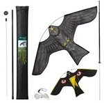 VOUNOT&reg; 2er Set Vogelschreck Falke Drachen mit 4m Teleskopstange, Stil D&G