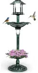 COSTWAY Vogeltr&auml;nke &Oslash;43x110cm mit Solarleuchte & bef&uuml;llbarem St&auml;nder,