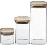 5Five Simply Smart Vorratsglas-Set 3-tlg., stapelbare Beh&auml;lter mit Deckel,