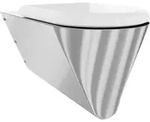 KWC AR T-WC, CAMPUS, Edelstahl, wandh&auml;ngend, 360x407x700 mm, Sitz wei&szlig;,