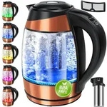 KESSER&reg; 1,8L Edelstahl Wasserkocher 2200W Glaswasserkocher Warmhaltefunktion -