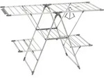 mDesign W&auml;schetrockner W&auml;schest&auml;nder Standtrockner ausklappbar Aluminium Grau -