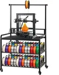 VEVOR Wandmontierter Drucker Filamentlagerregal, 2-stufiges Wandregal, rollbare