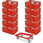 10x Stapelk&ouml;rbe, Euro-Format LxBxH 600 x 400 x 240 mm, Industriequalit&auml;t,