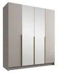 MIRJAN24 Kleiderschrank Santi II, Schlafzimmer, mit Spiegel, Dreht&uuml;renschrank, mit