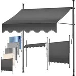 KESSER&reg; Klemmmarkise mit Handkurbel Balkon, Balkonmarkise ohne Bohren, UV-best&auml;ndig