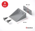 BAUHELD&reg; Rolladen Anschlagwinkel 40mm [8 St&uuml;ck] Rolladenstopper f&uuml;r Rolladenpanzer