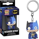 Patchwork Batman Schl&uuml;sselanh&auml;nger Funko Pocket POP! Keychain - Blau